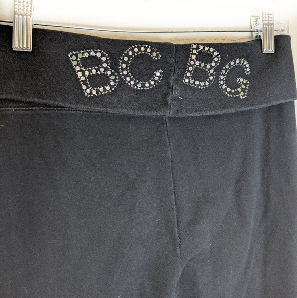 BCBG Black Work Out Yoga Pants - Picture 4 of 5